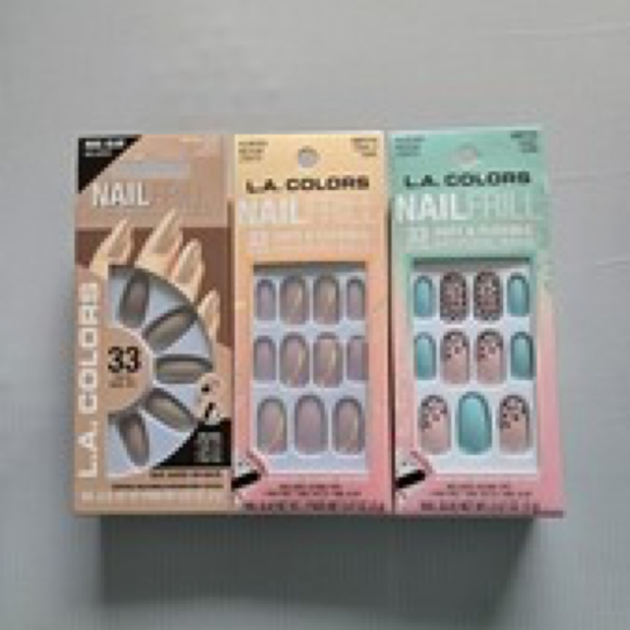 L.A. Colors Nail Frill High Gloss Artificial Nail Tip Kit 33 PC Lot of 3 - Picture 5 of 9